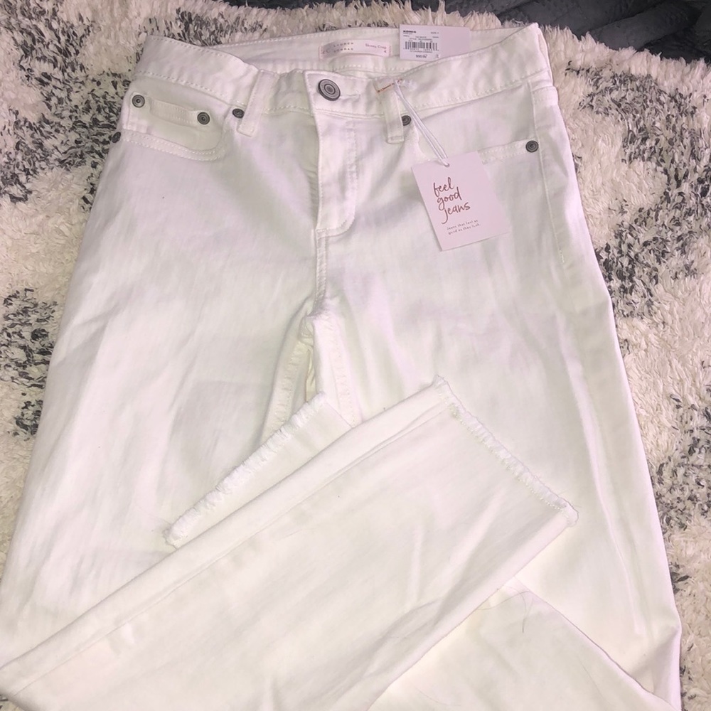 LC Lauren Conrad White Ankle & Cropped Jeans